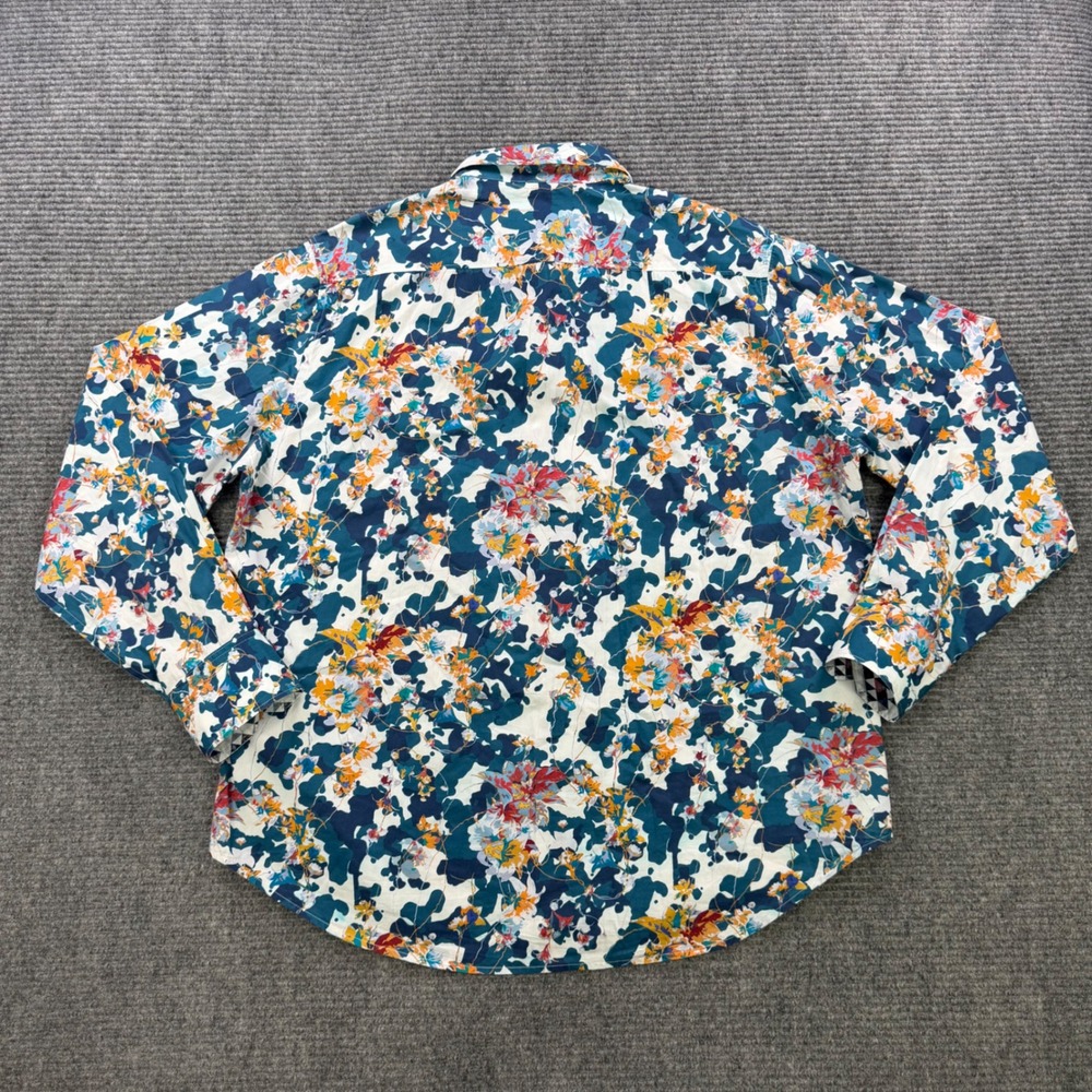 Robert Graham Classic Fit Floral Camo Button Down Shirt Mens XL Knowledge Wisdom - Picture 3 of 13